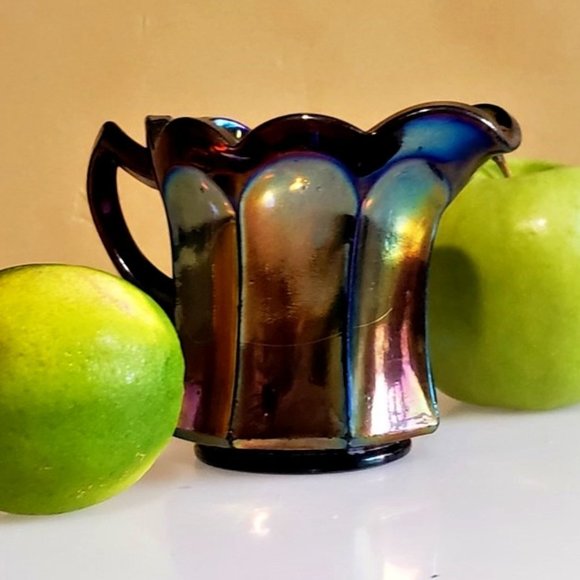 Antique Amethyst Carnival Glass Breakfast Creamer by Imperial Glassworks - Picture 1 of 8